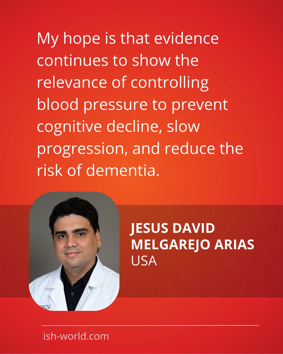 ISHBP's tweet image. “My hope is that evidence continues to show the relevance of controlling blood pressure to prevent cognitive decline, slow progression, and reduce the risk of dementia.”

Read our New Investigator feature with Jesus David Melgarejo Arias of @UTRGVSOM:

ish-world.com/portfolio-inve…
