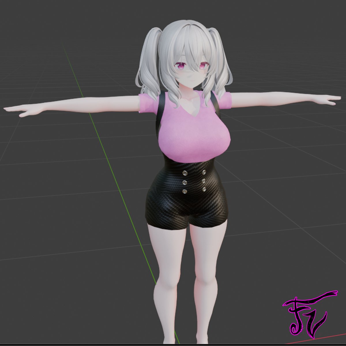 FairyVans's tweet photo. [WIP] New Outfit! 💗

Working on this casual outfit for #Milltina. What colors/textures do you want to see? Let me know! 

【制作中】#みるちな 用の新作サロペット！✨ どんなカラーが欲しいですか？リクエスト募集中！

#VRChat #booth_pm  #3D #VRChat_Assets https://t.co/pXWNTSbjGl
