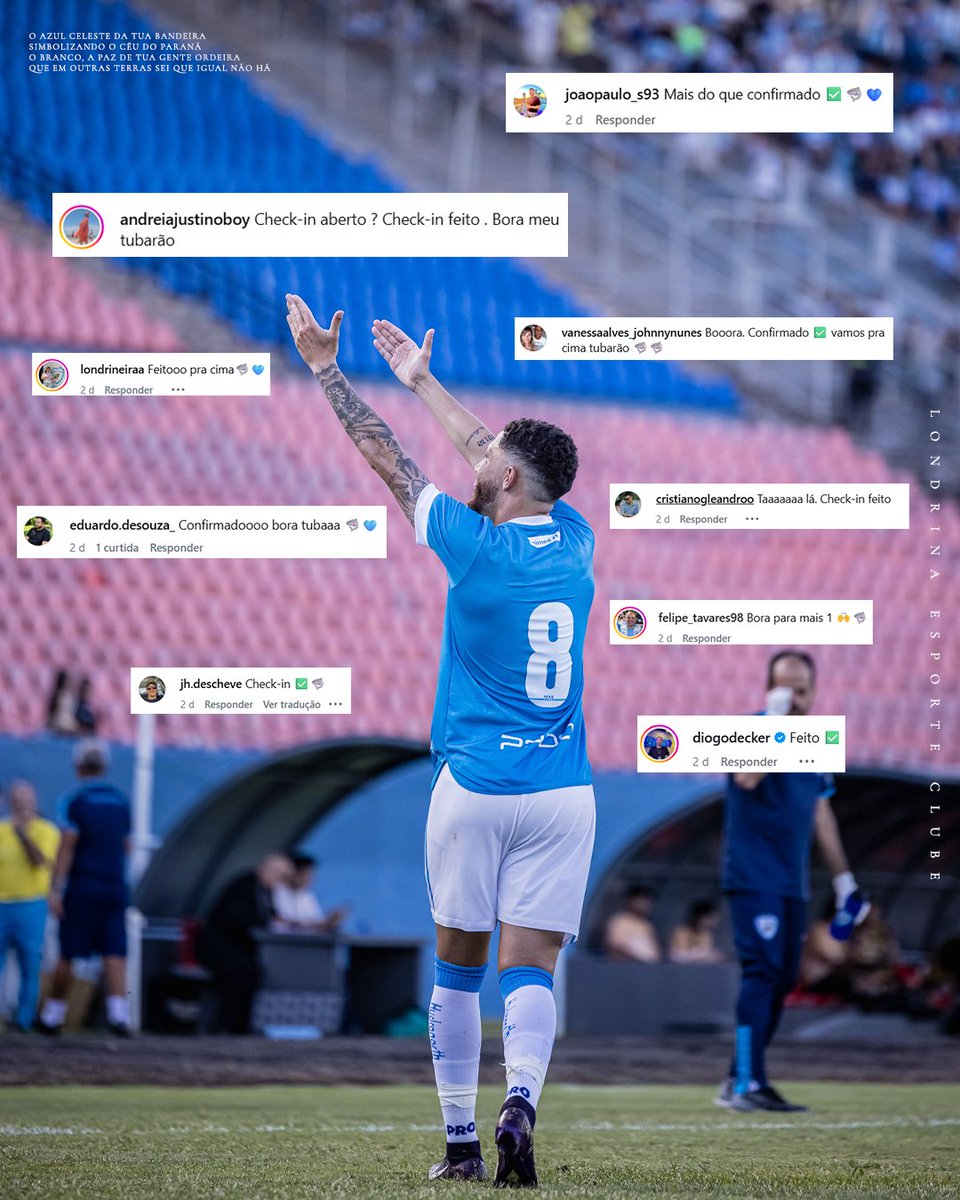 🦈🩵 SÁBADO O SEU LUGAR É AO LADO DO TUBARÃO! Sócio Tubarão, faça seu check-in e apoie o LEC! 

Adquira o seu ingresso para o duelo pela partida de volta das quartas de final!

Faça seu Sócio Tubarão : sociotubaraolec.com.br;
Compre seu ingresso! (bit.ly/PR26_Ingressos…).