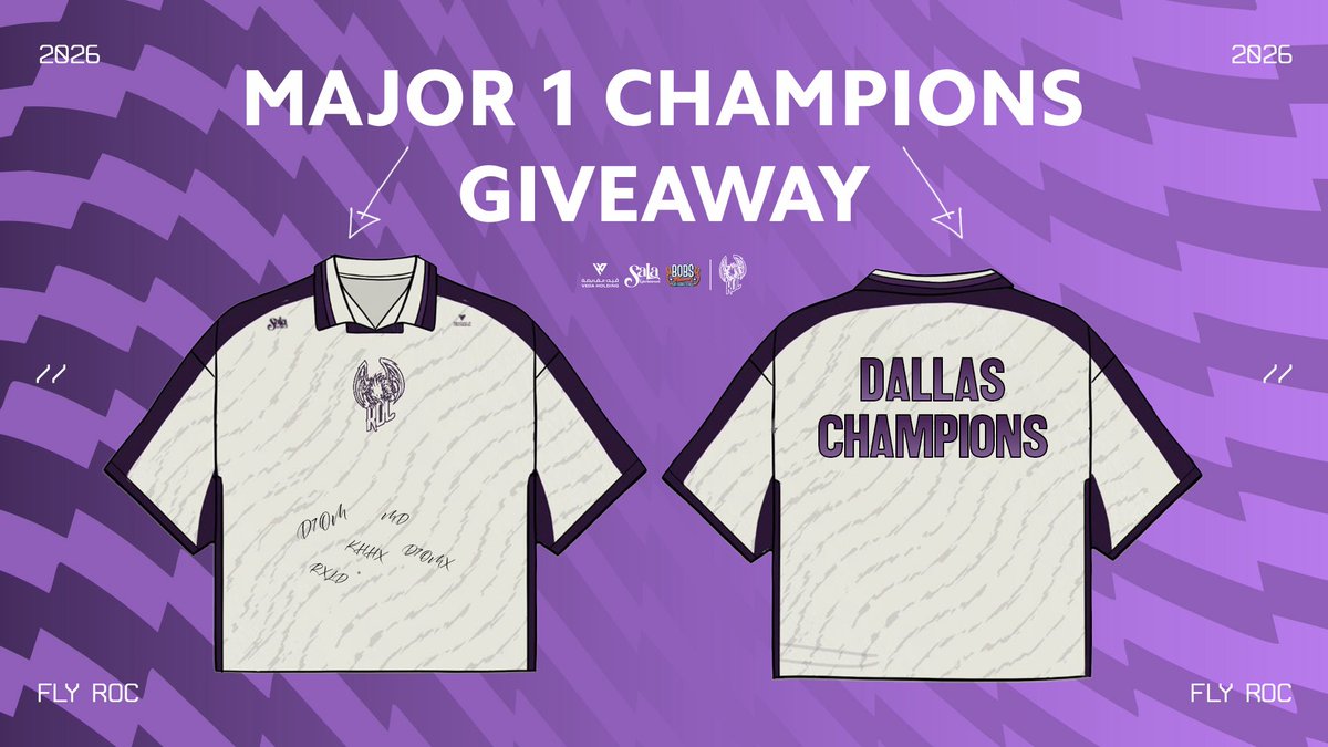 جيرسي الأبطال🏆

احتفالًا بالفوز نطلق GIVEAWAY 🎁
3 جيرسيات Champions Edition موقعة ✍️

للدخول:
🔁 Retweet + ➕ Follow

#FlyROC 🦅💜