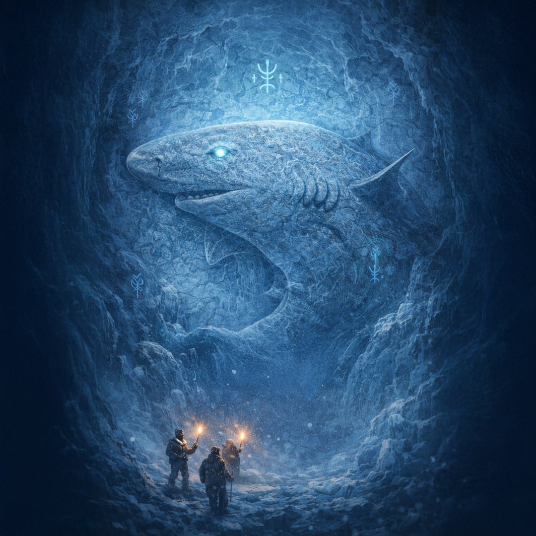 xgreenlandshark's tweet image. Frozen in time, floating through the endless ocean.