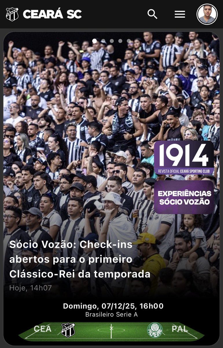 joaoluisfj's tweet photo. Pelo amor de Deus, @CearaSC @sociovozao atualiza/remova esse jogo contra o Palmeiras. Tem gente chorando toda vida que entra no app Vozão. https://t.co/2alsILfdXc