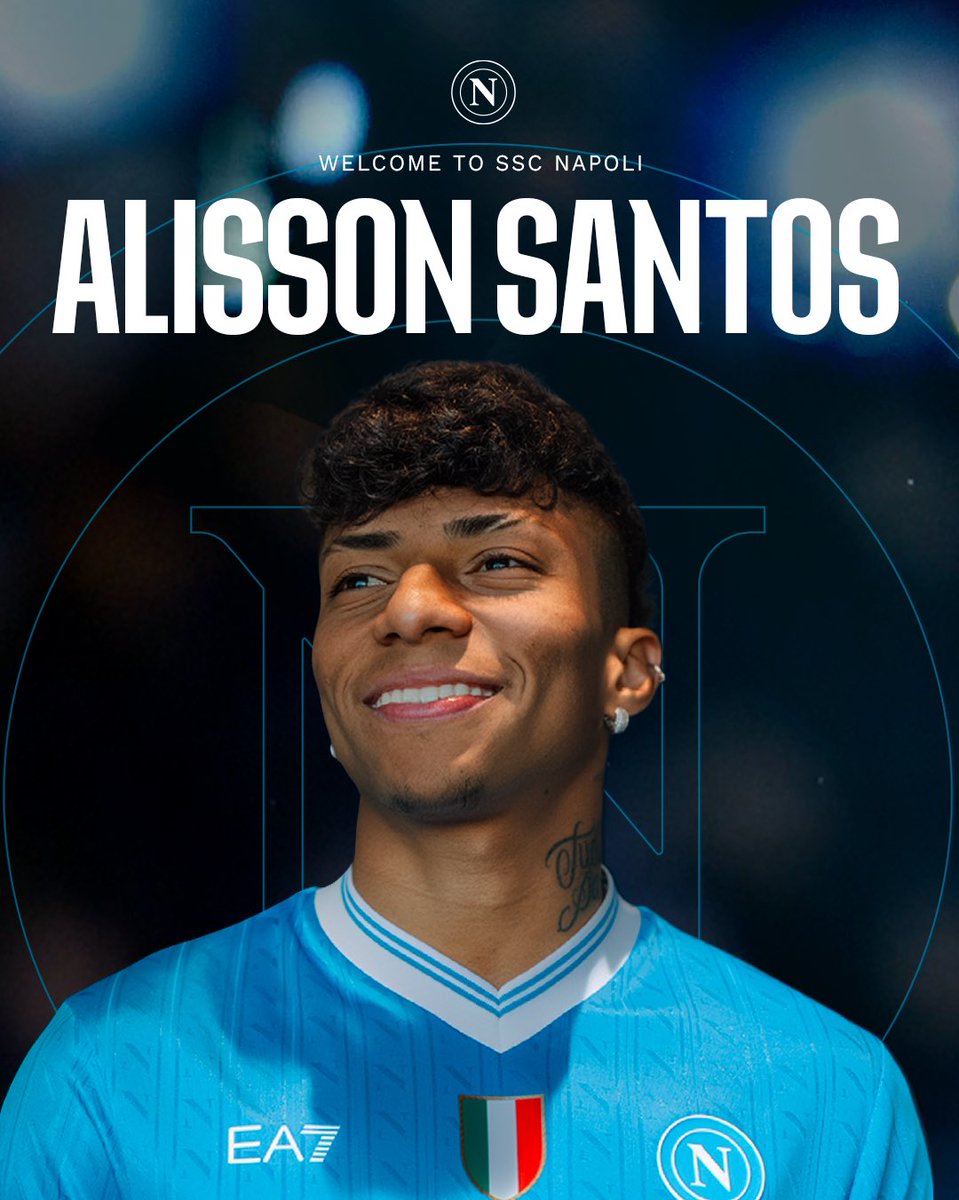 sscnapoli's tweet image. Alisson Santos is proud to be one of us! 

Leggi la news 👉 sscnapoli.it/sscn-ufficiale…

💙 #WelcomeAlisson | #ProudToBeNapoli | #ForzaNapoliSempre