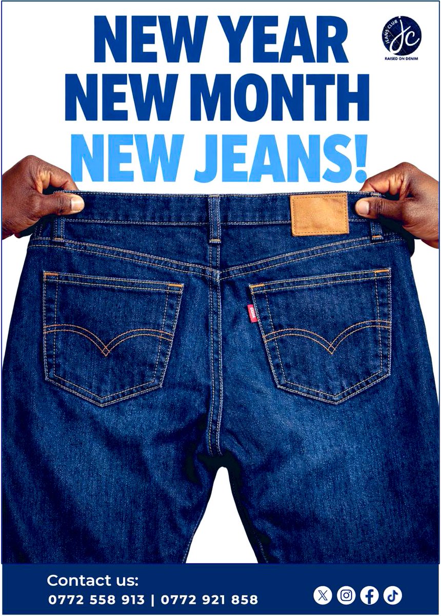 jeansclub_ug's tweet image. New year. New month. New jeans.
Grab your denim upgrade today 💙
Fresh denim to keep your vibe easy and on point.

📍 Forest Mall, Lugogo | Block B, 1st Floor
📞 0772 558 913

#JeansClub #RaisedOnDenim #UgFashion #ForestMall #NewJeans