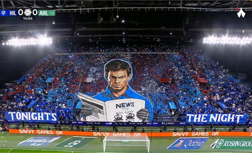 🚨🚨🚨🚨🚨🚨 عاااااااااااااااااااااااااااااااااااجل!!!!!!

جمهور الهلال يرفع تيفو ' HUNT ' بمعنى ' صيد ' 

ثم يرفع بنر ديكستر أمام الـتيفو بعبارة ' عمالقة آسيا '

مع وضع 4 بطولات آسيا التي حققها الهلال في تاريخه 

😱😱😱😱😱😱😱😱😱💙💙💙💙💙💙💙
🔥🔥🔥🔥🔥🔥🔥🔥🔥🔥🔥🔥🔥🔥🔥🔥