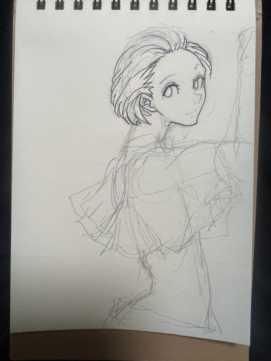 487日目 また忘れて途中で下描き撮った！ Day 487 I forgot to take