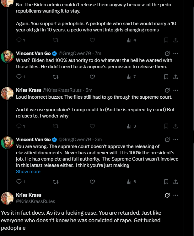One of my favorite things is when someone says something stupid, gets corrected and then doubles down by saying something even stupider.  LOL