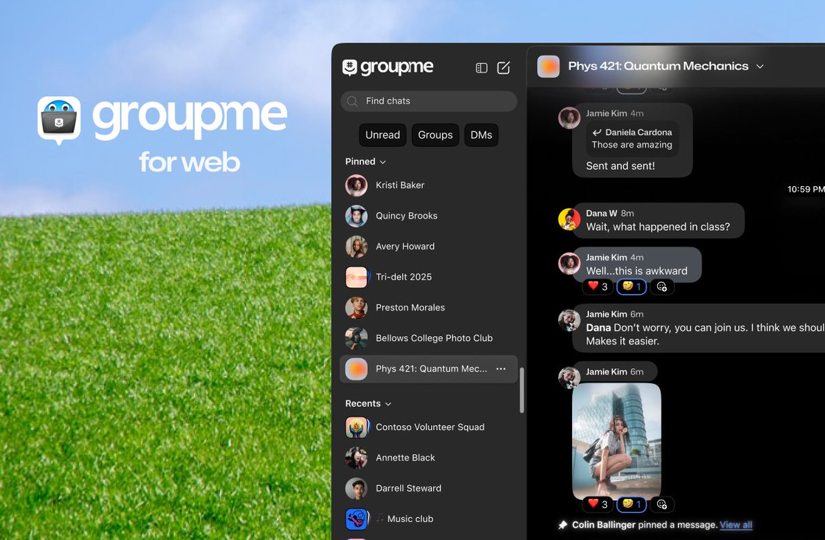 GroupMe tweet media