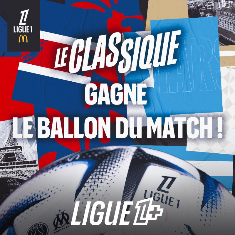 ligue1plus's tweet photo. T'as envie de gagner le ballon du Classique ? ⚽️
Like si t'es Parisien.
Repost si t'es Marseillais.