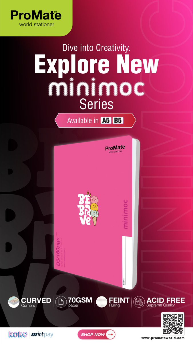 ProMateWorld's tweet image. 𝔼𝕩𝕡𝕝𝕠𝕣𝕖 𝕥𝕙𝕖 𝕒𝕝𝕝 𝕟𝕖𝕨 𝕙𝕚𝕘𝕙-𝕢𝕦𝕒𝕝𝕚𝕥𝕪 𝕖𝕩𝕖𝕣𝕔𝕚𝕤𝕖 𝕓𝕠𝕠𝕜𝕤 𝕤𝕖𝕣𝕚𝕖𝕤 𝕗𝕠𝕣 𝕤𝕔𝕙𝕠𝕠𝕝…

#ProMate #promate #minimoc #stationery #education #exercisebooks #school #schoolsupplies