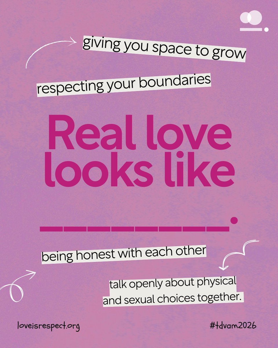 Real love = respect. Safe. Equal. Honest. How do you see respect in love? #TDVAM #RealLoveRespects