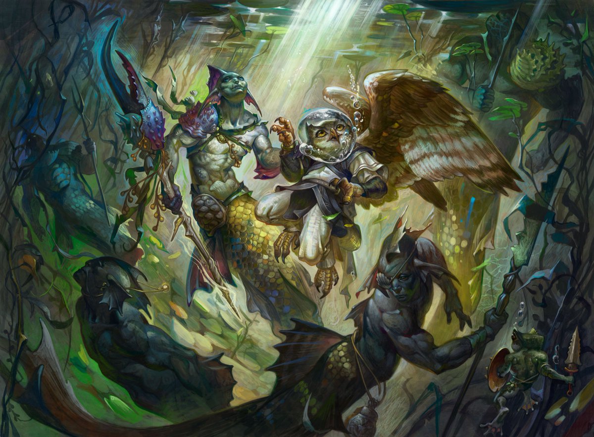 pelissariart's tweet image. Illustration for the Lorwyn Eclipsed Magic set.