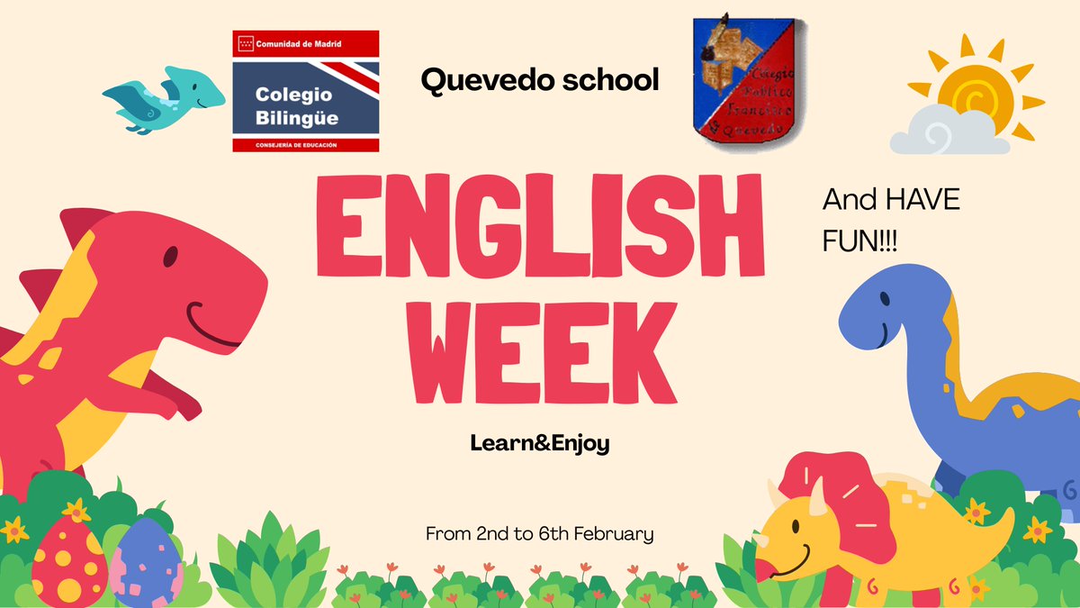 FranciscoQ68794's tweet photo. Primer día de nuestra #englishweek
Discovering dinosaurs
Learn & fun
Mañana seguimos....
#bilingual
#bilingualkids
#bilingualeducation
#bilingualism
#somosdelquevedo https://t.co/uEXclygSSE