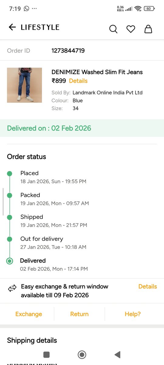Dharam2203's tweet photo. @Life_Style My ordered is marked delivered without delivering to me. 
One of the most poor and pathetic service. custom care least bother to support or help https://t.co/rA0aJO3TL4