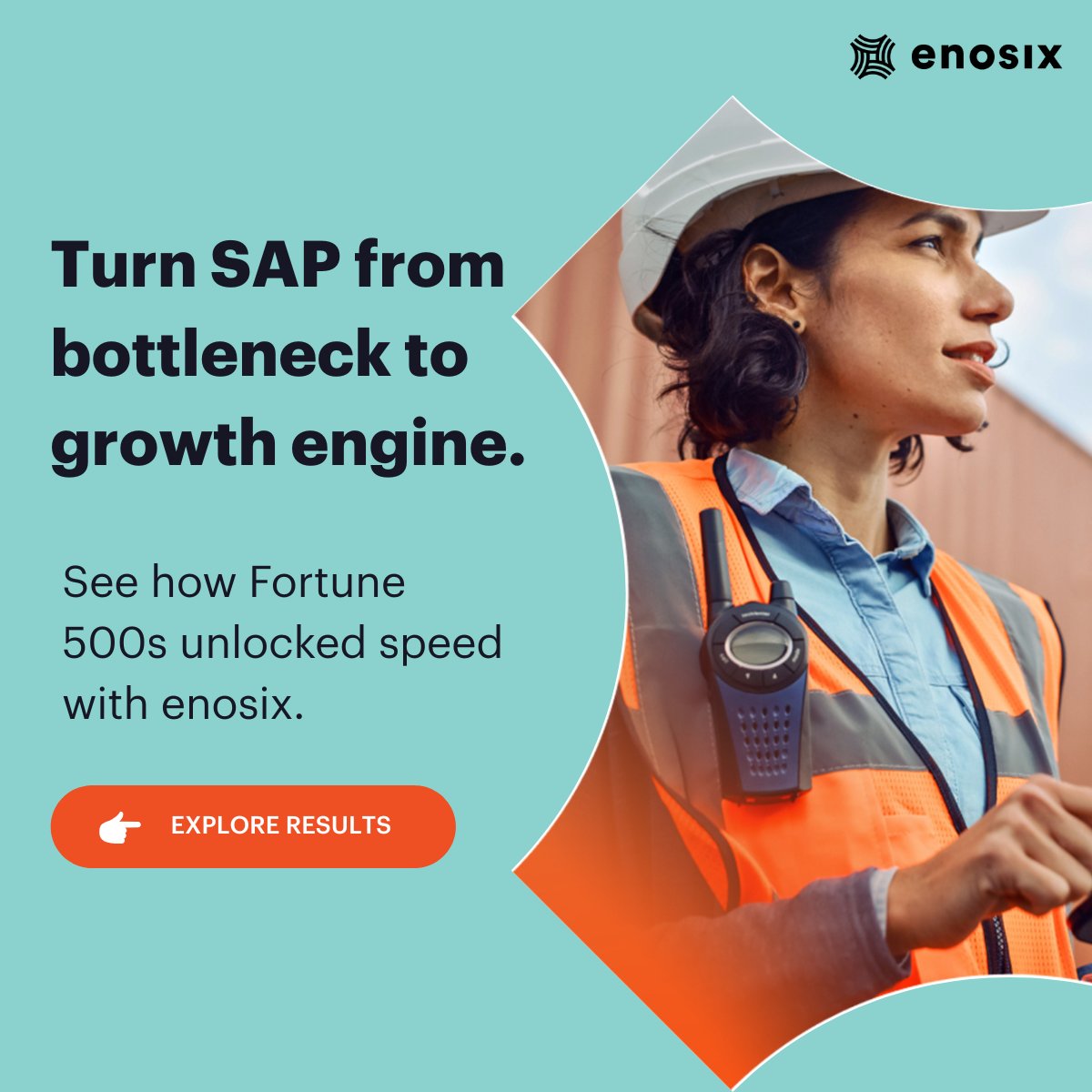 enosix's tweet photo. Turn SAP from a bottleneck into a growth engine this quarter.

The gap is widening between companies that use SAP to accelerate revenue and protect margin, and those that do not.

See how in 30 minutes → https://t.co/GkPJTNYZP4 https://t.co/URDdtUT5Zp