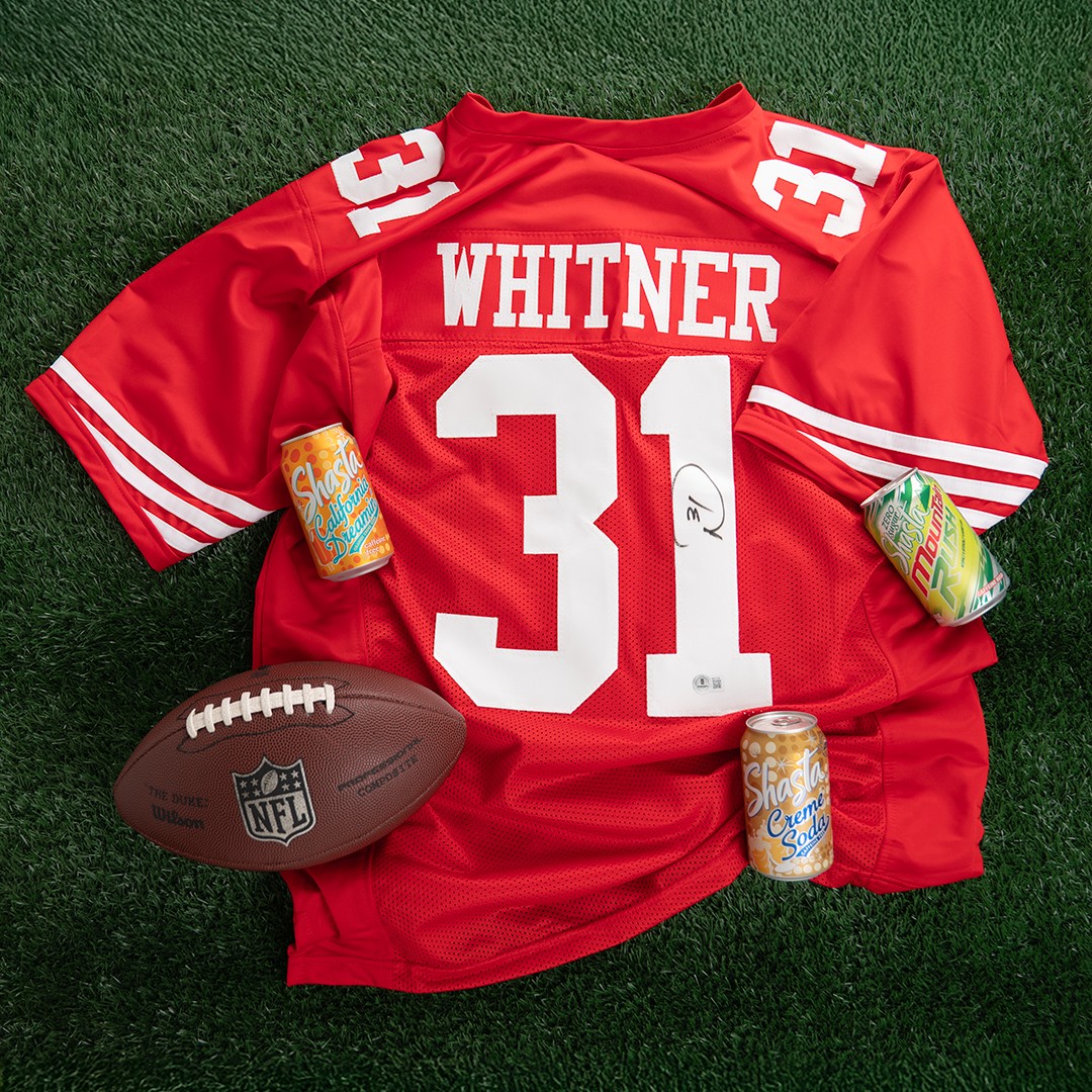 🏈 GIVEAWAY! 🏟️ Score BIG and enter for a chance to WIN a Donte Whitner signed jersey and Shasta Sodas! ⁠
⁠
Thanks to our incredible partnership with the NFL Alumni Association, we're giving one lucky fan the opportunity to own this exclusive signed jersey! Visit <a href="/NFLAlumni/">NFL Alumni</a>