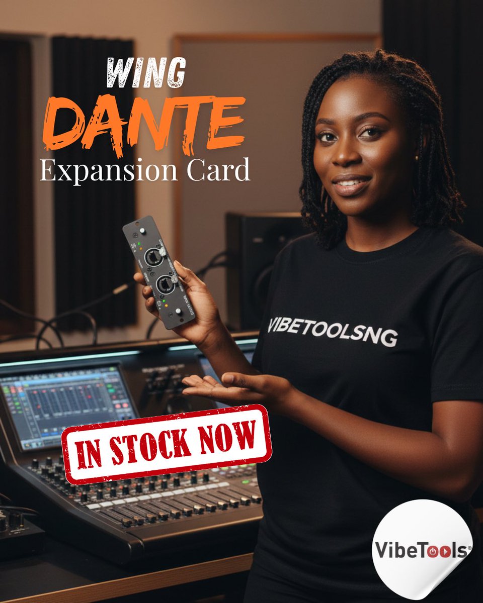 vibetoolsng's tweet image. If you’re running installs, church rigs or live events and you want your WING to speak Dante natively, this is the card you’ve been waiting for.📍 Available now at Vibetools, 82 Bode Thomas, Surulere, Lagos or online at vibetoolsng.com.
#VibeToolsNG #WINGDANTE #AoIP