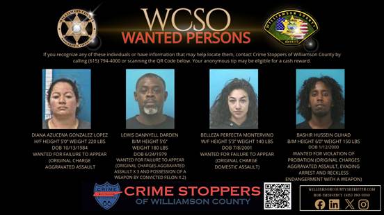 WCTN_CS's tweet photo. **UPDATED WANTED PERSONS**  🚨📷https://t.co/mXkNPAOZbx OR CALL 615-794-4000 TO SUBMIT AN ANONYMOUS TIP WITH A CALL TAKER. CASH REWARD FOR TIP LEADING TO ARREST https://t.co/yYuEr9PbNZ