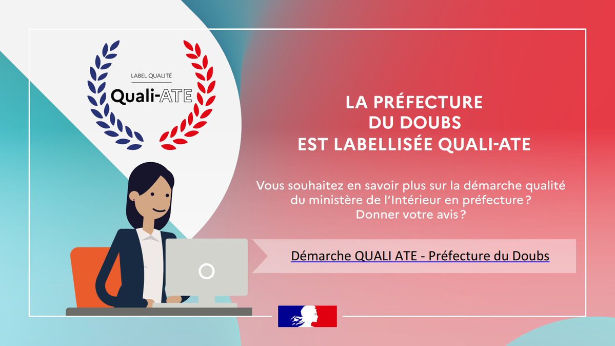 Image de Préfet du Doubs - ✅ #Labellisation | Le 31 décembre 2025, la préfecture du Doubs a obtenu le label "Quali ATE", délivr