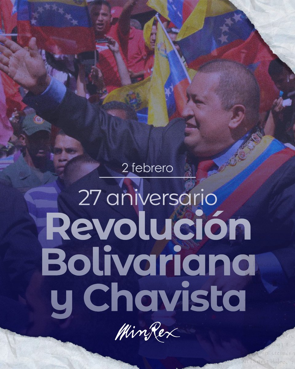Felicitaciones a nuestra hermana #Venezuela en su 27 Aniversario de Revolución Bolivariana y Chavista.
#CubaConVenezuela