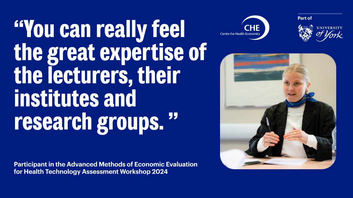 CHEyork's tweet image. Looking to upskill in #HealthEconomics? 🔎

Join AMEEHTA 2026, a 7-week online #ShortCourse from CHE, designed for professionals in HTA, health policy &amp;amp; economic evaluation.

💻 Flexible &amp;amp; expert-led
📅 23 Feb – 24 Apr 2026

🔗tinyurl.com/y2wxxfud

#ProfessionalDevelopment