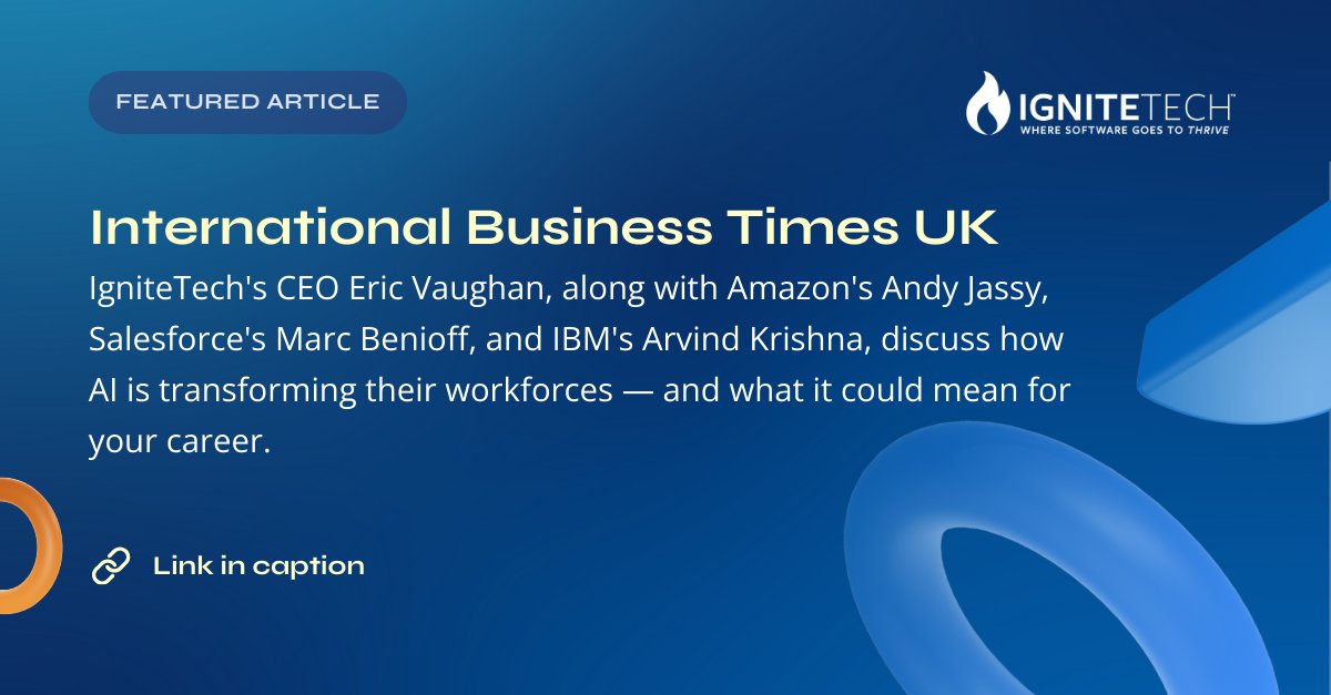 AI is forcing leadership teams to make uncomfortable decisions.<a href="/IBTimesUK/">IBTimes UK</a> featured @TheGenAICeo alongside leaders from @Amazon, @Salesforce, and <a href="/IBM/">IBM</a> on how AI is reshaping modern workforces.

IgniteTech treated AI as an existential wake-up call in 2023. Now we operate as AI-DNA.