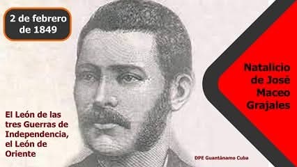 El 2/2/1849 hace 177 años nace José Maceo y Grajales, en Majaguabo, Oriente, apodado el León del Oriente, dió su vida combatiendo por la libertad de #Cuba. 
#Maceo expresó al evocar la batalla de Peralejo: “Si yo tengo allí a José, agarro a Martínez Campos”.
#CubaViveEnSuHistoria