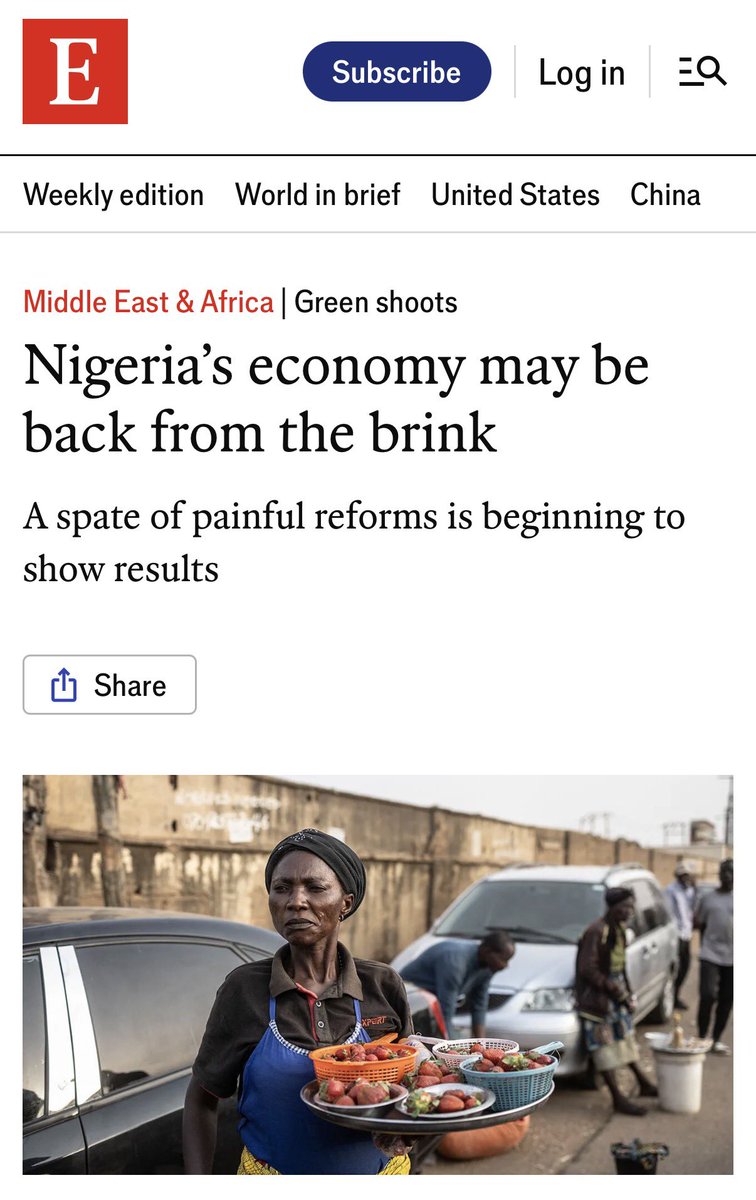 The Economist is right that some macroeconomic indicators have stabilised. But that is not the same as saying Nigeria’s economy has recovered.

Inflation has fallen from its 2024 peak of about 35% to roughly 15% in late 2025. That reflects slower price growth, not lower prices.