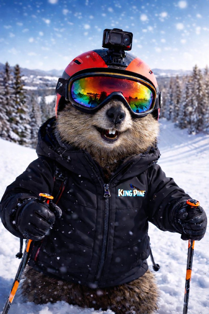 KingPineSkiArea's tweet photo. 🦫😎❄️He saw his shadow…and couldn’t be more stoked!
Phil has spoken, and that means 6 more weeks of pure winter awesomeness at King Pine!. More snow, more turns, more smiles and plenty of time to keep the good vibes rolling!
#GroundhogDay #SixMoreWeeks #WinterWins #SkiNH https://t.co/vuWVXEZp0M