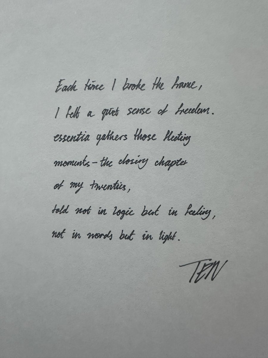 Ten said he rewrote the handwritten message on the first page