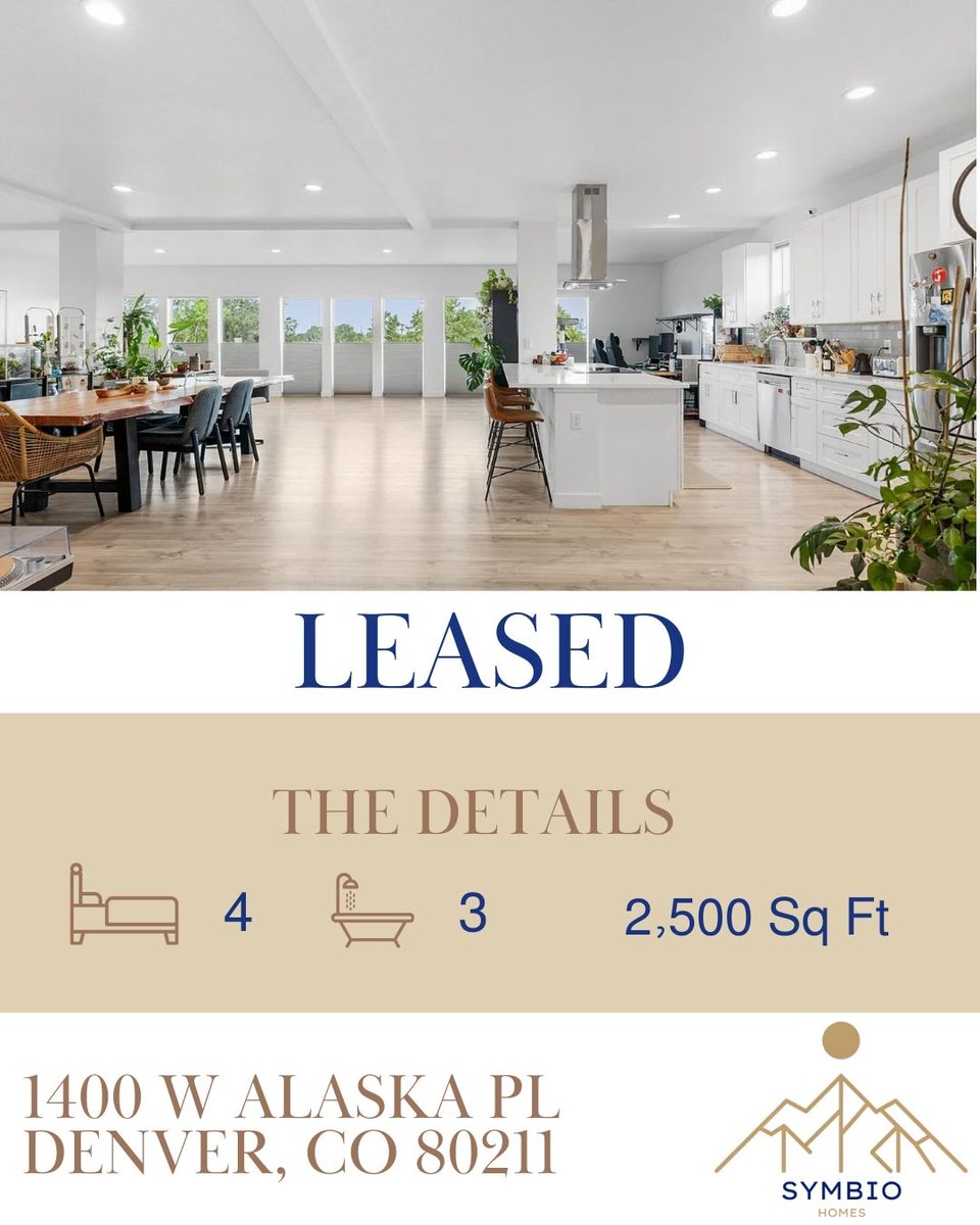 1400 W Alaska Pl, Denver, CO 80211

🏠✅ LEASED
4 🛏️ | 3 🛁 | 2,500 SF
Placed a great tenant fast ⚡
That’s the Symbio way 😤📈

#SymbioHomes #Leased #DenverRentals #PropertyManagement