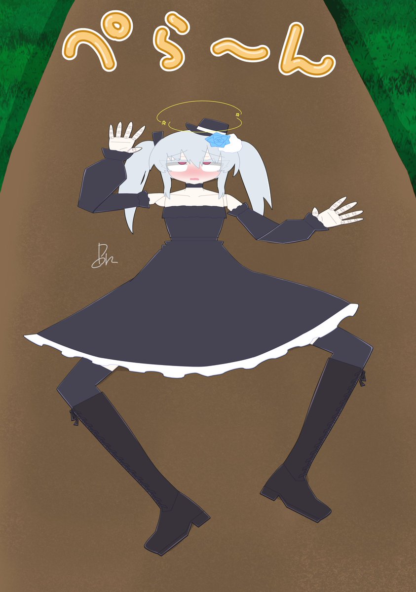 ツインテールの日らしいけど過去絵のこんくらいしか出せるもんないわ！ガハハ！
＃平面化