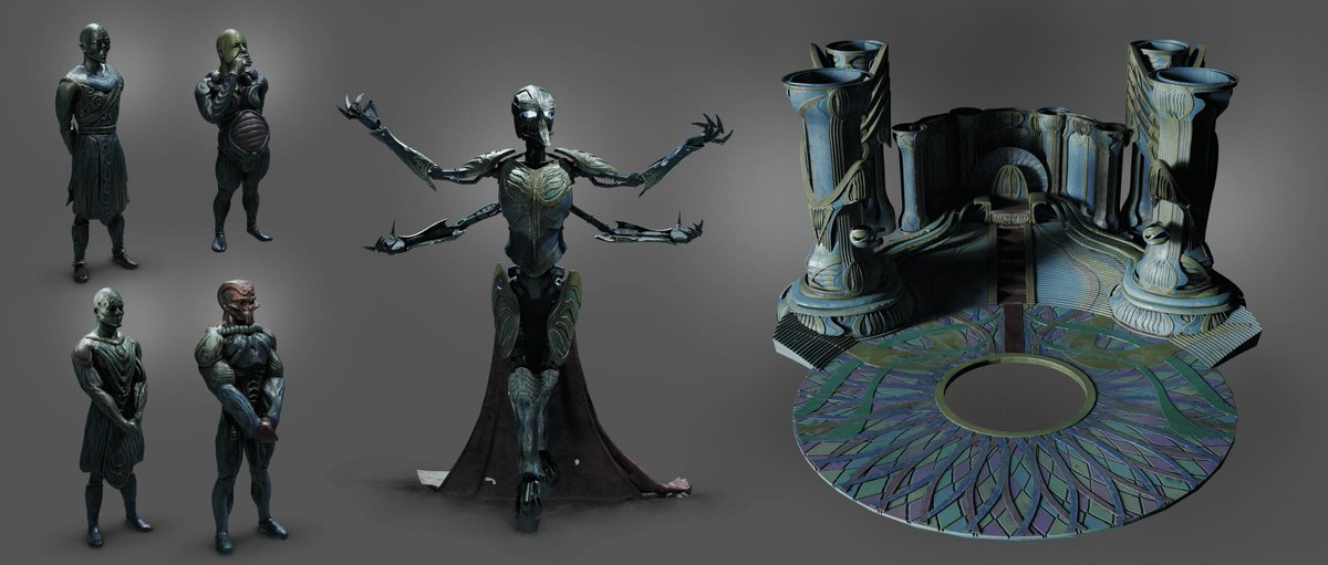 mark_melnikovUK's tweet photo. My new artwork, exploring some sci-fi and high fantasy aesthetic. Blender and Photoshop, no Ai
#environment #bionicle #scifi #keyframe #conceptdesign #filmdesign #setdesign https://t.co/Rxf6uMpNnD