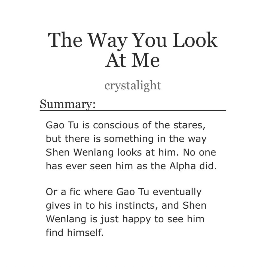 irssage's tweet photo. The Way You Look At Me
– you make me believe that there is nothing in this world i can't be

⭑ #LangTu #ShenGao au 
⭑ mature | ongoing , 1/?  
⭑ hurt/comfort, self-esteem issues, omega drop, nesting, happy ending

🔗: https://t.co/tNeTRfb8oC https://t.co/d9bxPUOpQ8