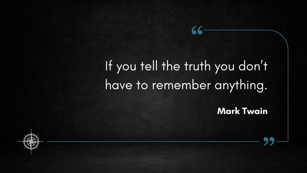 Point32IP's tweet photo. “If you tell the truth you don’t have to remember anything.” – Mark Twain  #MotivationMonday 

#WealthManagement #FinancialAdvisor #WesthamptonBeach #EastEnd #LongIslandNY https://t.co/2k6hRxFdzu