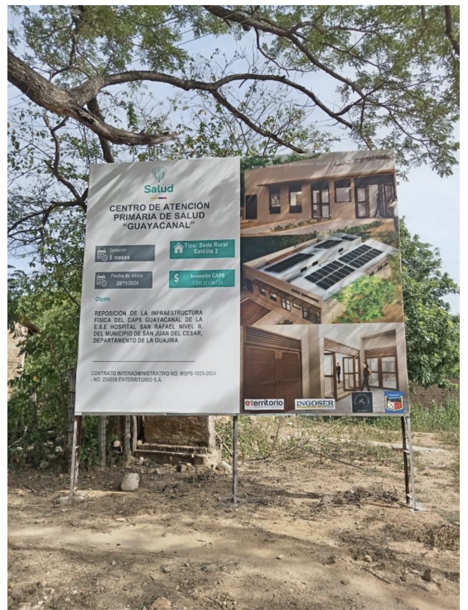 #ATENCIÓN 🚨

LOS CAPS DE LA GUAJIRA: la promesa de 25 Centros de Atención Primaria en La Guajira quedó en nada. Un contrato siniestrado por 82 mil millones de pesos, un reguero de obras inconclusas, contratistas cuestionados y miles de millones de pesos embolatados.

Hilo 🧵🪡