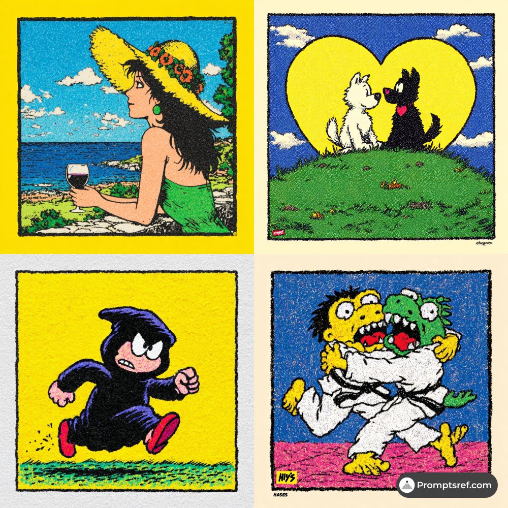 Vintage comic samples