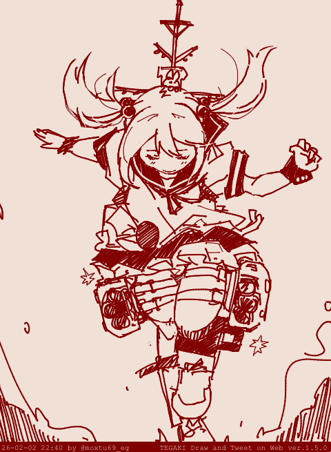 ツインテールは動きを出しやすくていいと思う #ツインテールの日 #tegaki_dt 