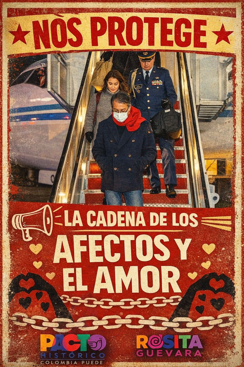 Lo esperamos siempre compañero presidente ❤️
Iniciamos la semana sumándonos a la cadena de los afectos y el amor con el que enviamos toda la buena energía a Petro para su viaje a los Estados Unidos. 

Aquí hay un país digno y soberano que lo espera con bien 🥹🙏🏼