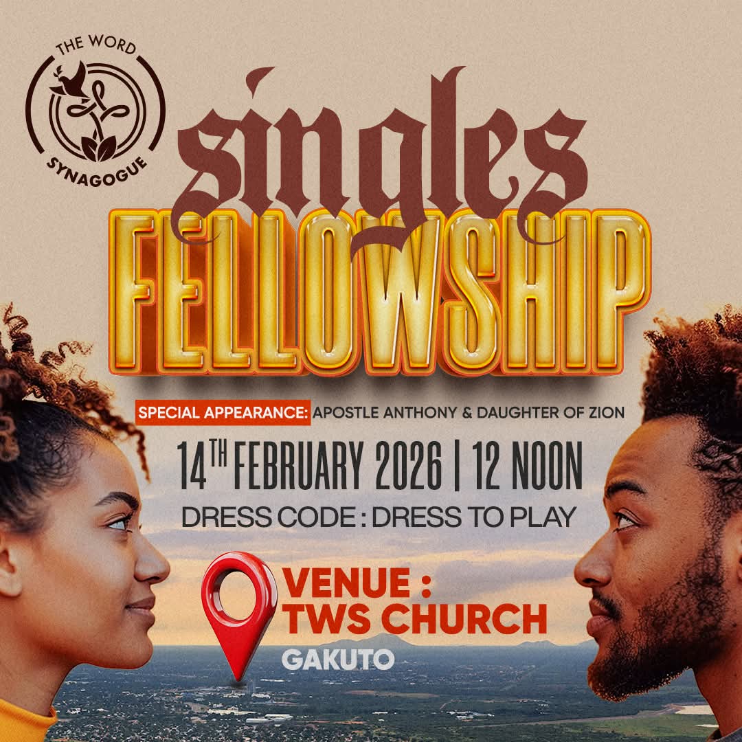 TheWordSynagogu's tweet photo. Singles Fellowship as we laugh, learn, connect ... 

👥 Special Appearance: Apostle Anthony &amp; Daughter of Zion 🙌
📅 14th February 2026
⏰ 12:00 Noon
👗 Dress Code: Dress to Play 😄🎉
📍 Venue: TWS Church, Gakuto ⛪📌

For registration &amp; more information contact 78403131✨ https://t.co/HJ5NsJN8gs