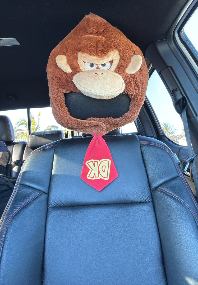 odiobailar's tweet photo. @MrFreaki Me pasa igual con Nintendo Classico. Aquí el Headrest de mi camioneta (en realidad un gorro que compré en Súper Nintendo World) y lo cargo siempre con orgullo 😀. https://t.co/j4fAdI5l1Y