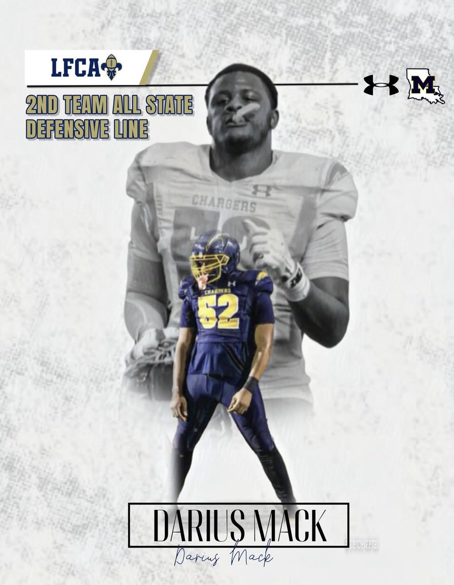 dariusss3x's tweet photo. Louisiana Football Coaches Association All State team! #AGTG✝️ https://t.co/3EbPNdoJbz