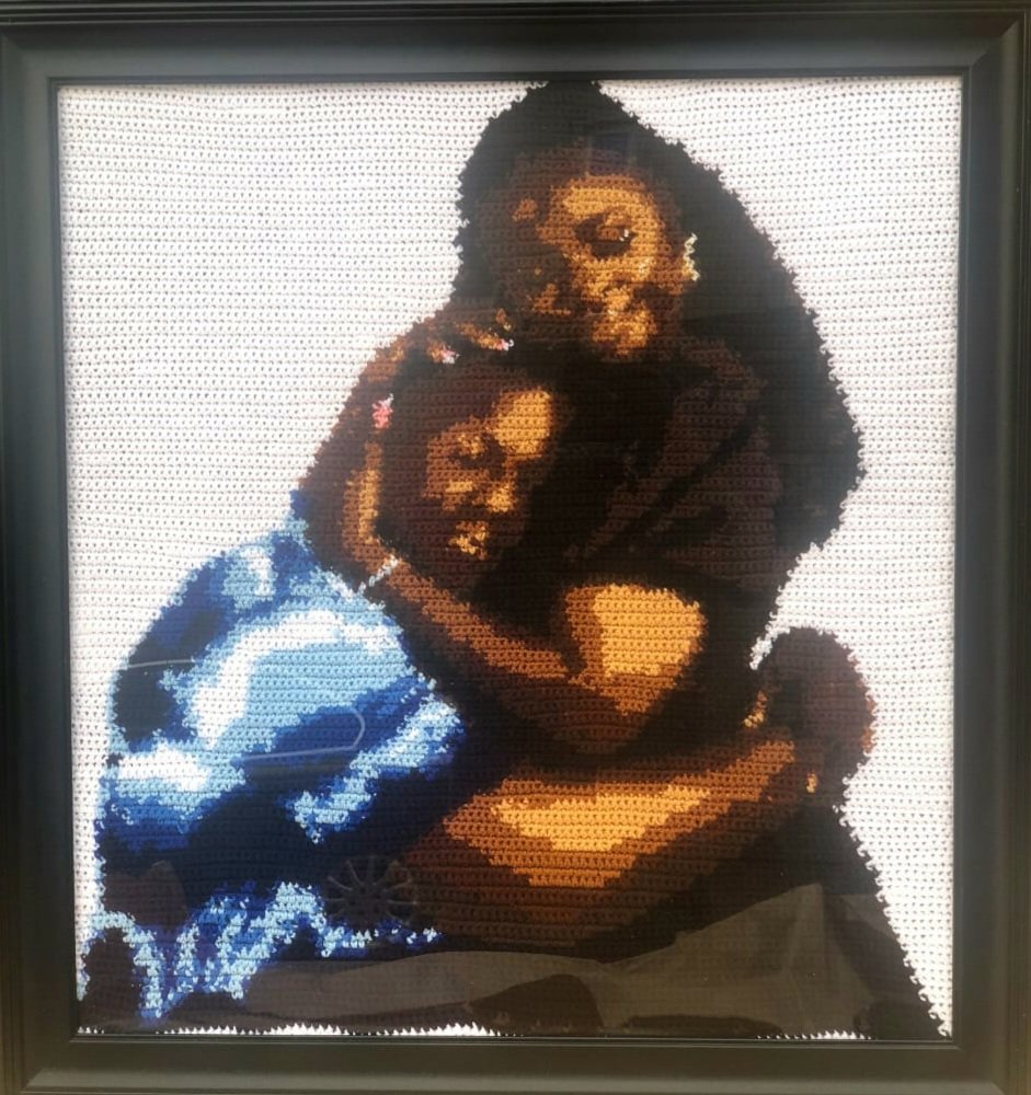 I crocheted this tapestry crochet picture frame for my friend and gifted her and hubby on their wedding day. It was so beautiful to see, I got goosebumps from seeing her reaction. 

If this comes across your TL, please repost, like and patronise me🙏.

The PICTURE         The ART