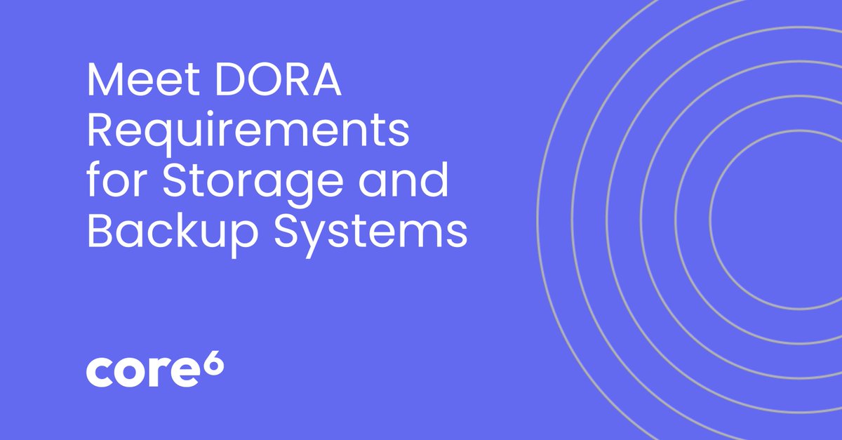 Core6cyber's tweet image. If you’re responsible for infrastructure security, cyber resilience, or regulatory compliance - this article on Digital Operational Resilience Act (DORA) compliance is a must‑read:

core6.com/blog/how-stora…

#storage #BACKUP #DORA
