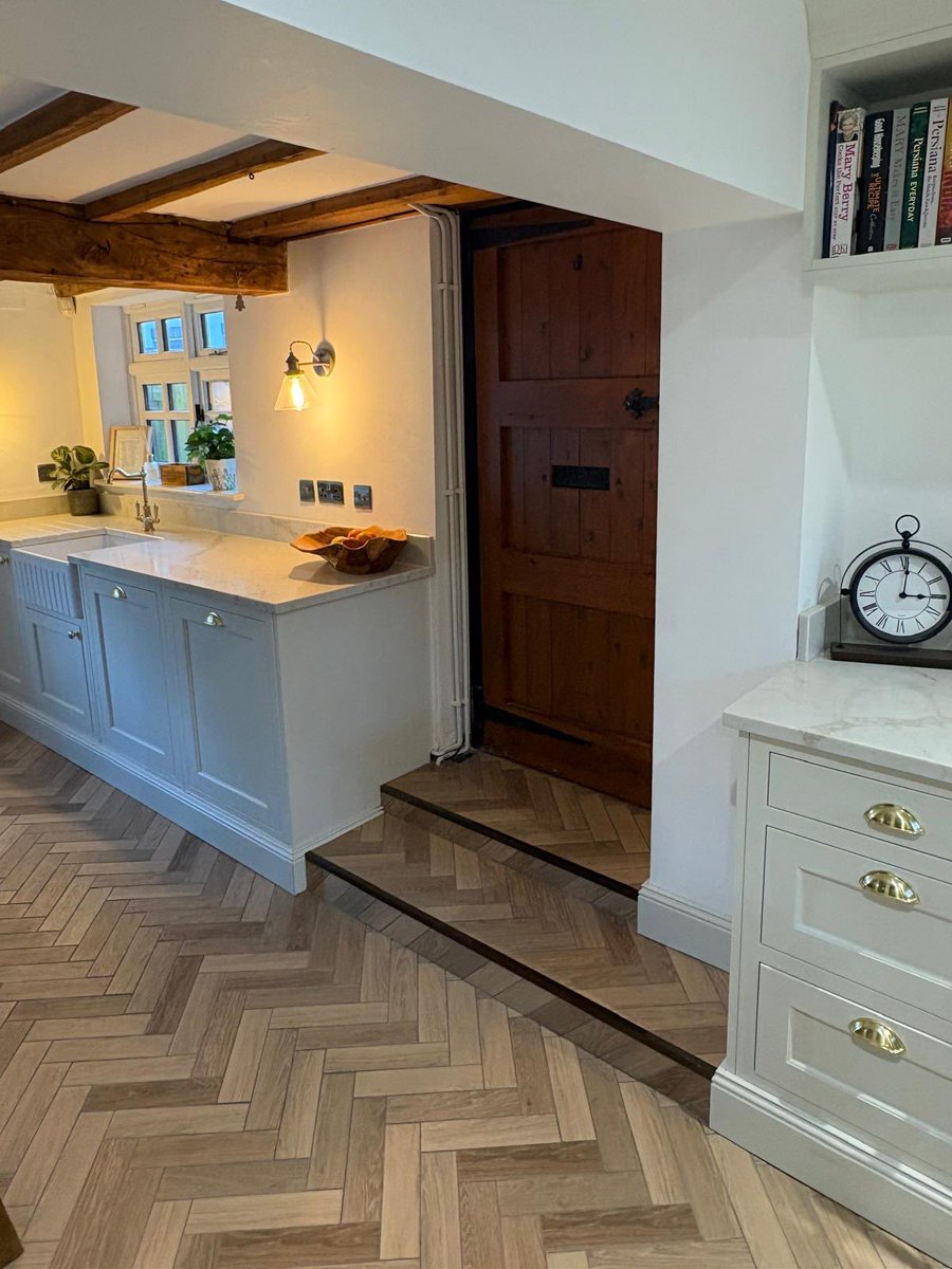 ✨Kitchen of the Month | February ✨
A beautifully bespoke In-Frame Belgravia kitchen, designed for an ancient cottage in Leicestershire.
Painted in Porcelain &amp; Deep Forest, with Lancaster Oak cabinetry and clever bifold storage to suit a tricky layout.
Visit one of our showrooms