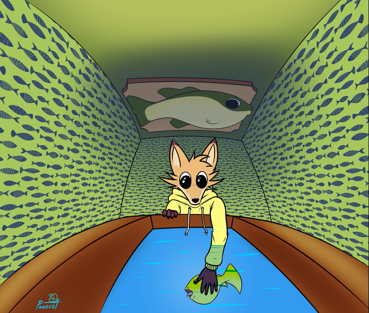 Petting Mr. Glumby

(gift art for <a href="/FluffChow/">Chow</a> )