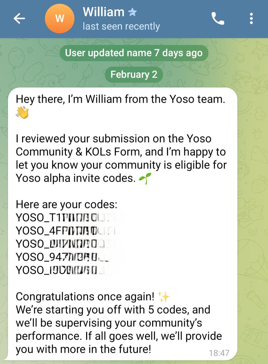 Tiger_Wars_'s tweet photo. 🎟️ YOSO Alpha Invite Code Giveaway

👉 Use the invite code to participate
👉 Make predictions and earn rewards
👉 Instant withdrawable winnings 

✔️ How to enter 👇

1️⃣ Follow @tiger_wars_ & @yososocial
2️⃣ Like ❤️ + Repost 🔁 & tag 3 friends

✅  Please do a quote tweet by tagging 3 friends, then send me the tweet link here via Twitter DM. 

⏰ Winners announced at 10 PM

✔️ Join YOSO Telegram and our Telegram channel for more codes 

Yoso Telegram Group 
🔗 https://t.co/AMbvGQr2Hh

Tiger Wars Telegram channel 
🔗 https://t.co/fEzAxZ2XED