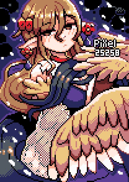 雪とハーピー娘❄️
#ドット絵　#pixelart
