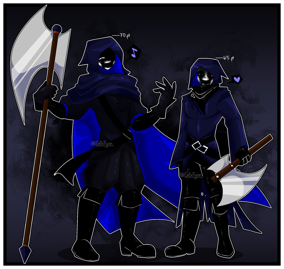 enixfyon's tweet photo. idk, first time posting. my knocker version 
left is DND and right is AU
he's name is Zoran

#theknocker #theknockerminecraft #theknockerAU https://t.co/IXiQ9Tizyn