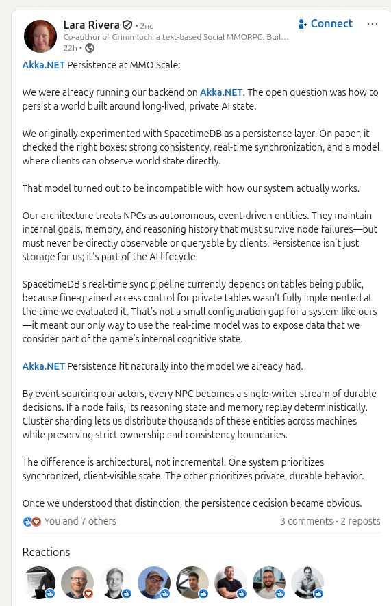 Petabridge tweet media